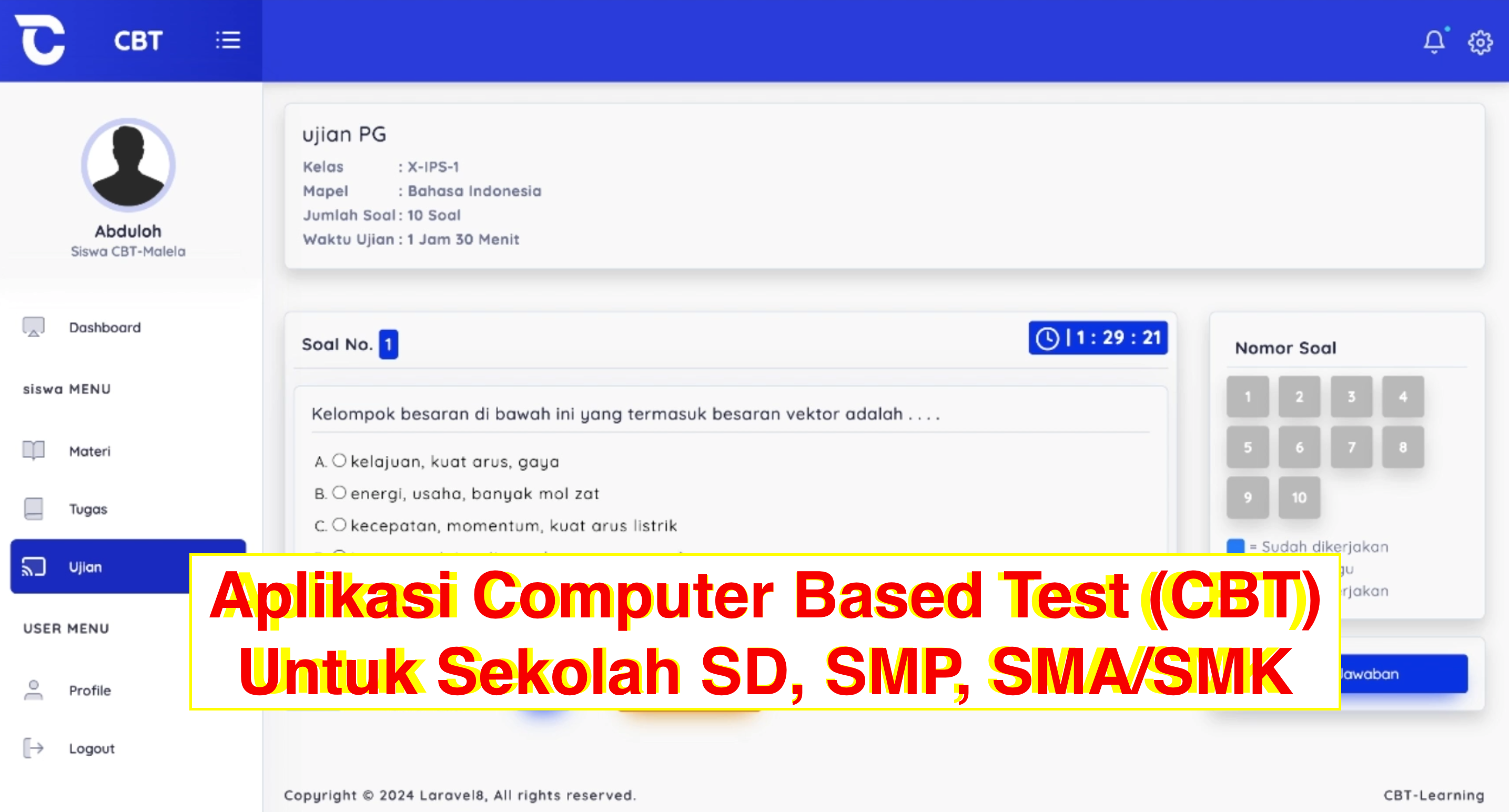Aplikasi CBT - Untuk SD, SMP, SMA/SMK